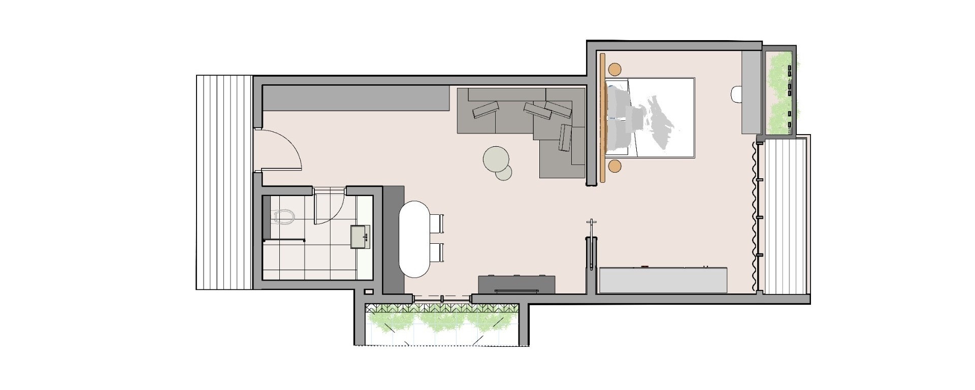 StayForm Studio Floor Plan