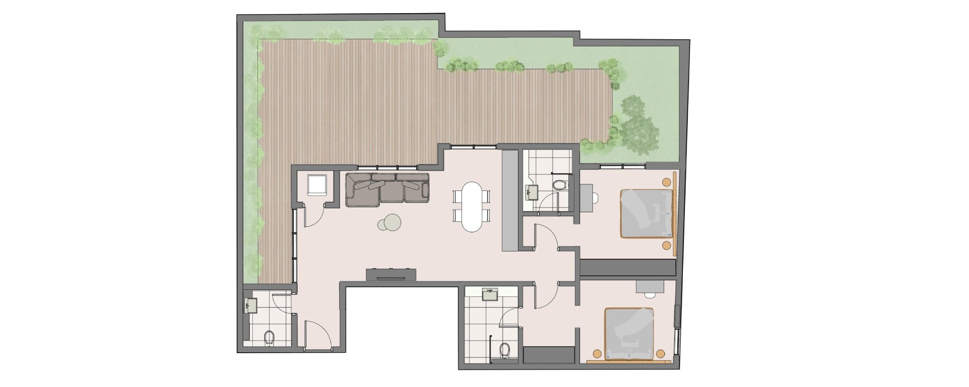 StayForm 2 Bedroom Floor Plan